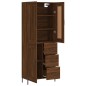 Highboard Braun Eichen-Optik 69,5x34x180 cm Holzwerkstoff Highboard Braun Eichen-Optik 69,5x34x180 cm Holzwerkstoff
