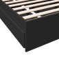 vidaXL Bettgestell mit Schubladen Schwarz 90x200 cm Holzwerkstoff vidaXL Bettgestell mit Schubladen Schwarz 90x200 cm Holzwerkstoff