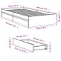 vidaXL Bettgestell mit Schubladen Schwarz 90x200 cm Holzwerkstoff vidaXL Bettgestell mit Schubladen Schwarz 90x200 cm Holzwerkstoff