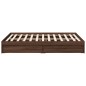 vidaXL Bettgestell mit Schubladen Braun Eichen-Optik 135x190 cm vidaXL Bettgestell mit Schubladen Braun Eichen-Optik 135x190 cm