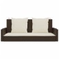 vidaXL Hängebank mit Kissen Braun 119x56x48 cm Poly Rattan vidaXL Hängebank mit Kissen Braun 119x56x48 cm Poly Rattan