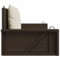 vidaXL Hängebank mit Kissen Braun 119x56x48 cm Poly Rattan vidaXL Hängebank mit Kissen Braun 119x56x48 cm Poly Rattan