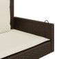 vidaXL Hängebank mit Kissen Braun 119x56x48 cm Poly Rattan vidaXL Hängebank mit Kissen Braun 119x56x48 cm Poly Rattan