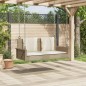 vidaXL Hängebank mit Kissen Beige 119x56x48 cm Poly Rattan vidaXL Hängebank mit Kissen Beige 119x56x48 cm Poly Rattan