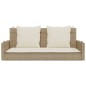 vidaXL Hängebank mit Kissen Beige 119x56x48 cm Poly Rattan vidaXL Hängebank mit Kissen Beige 119x56x48 cm Poly Rattan