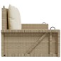 vidaXL Hängebank mit Kissen Beige 119x56x48 cm Poly Rattan vidaXL Hängebank mit Kissen Beige 119x56x48 cm Poly Rattan