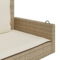 vidaXL Hängebank mit Kissen Beige 119x56x48 cm Poly Rattan vidaXL Hängebank mit Kissen Beige 119x56x48 cm Poly Rattan