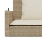 vidaXL Hängebank mit Kissen Beige 119x56x48 cm Poly Rattan vidaXL Hängebank mit Kissen Beige 119x56x48 cm Poly Rattan