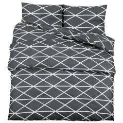 vidaXL Bettwäsche-Set Grau 140x200 cm Baumwolle