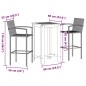 vidaXL 3-tlg. Gartenbar-Set Schwarz Massivholz Akazie und Poly Rattan vidaXL 3-tlg. Gartenbar-Set Schwarz Massivholz Akazie und Poly Rattan
