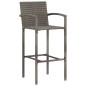 vidaXL 5-tlg. Gartenbar-Set Grau Massivholz Akazie und Poly Rattan vidaXL 5-tlg. Gartenbar-Set Grau Massivholz Akazie und Poly Rattan