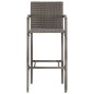 vidaXL 5-tlg. Gartenbar-Set Grau Massivholz Akazie und Poly Rattan vidaXL 5-tlg. Gartenbar-Set Grau Massivholz Akazie und Poly Rattan