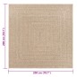 vidaXL Teppich ZIZUR 200x200 cm Jute-Optik Indoor und Outdoor vidaXL Teppich ZIZUR 200x200 cm Jute-Optik Indoor und Outdoor