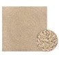 vidaXL Teppich ZIZUR 120x120 cm Jute-Optik Indoor und Outdoor vidaXL Teppich ZIZUR 120x120 cm Jute-Optik Indoor und Outdoor