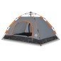 vidaXL Campingzelt 4 Personen Grau und Orange Quick Release vidaXL Campingzelt 4 Personen Grau und Orange Quick Release