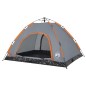 vidaXL Campingzelt 4 Personen Grau und Orange Quick Release vidaXL Campingzelt 4 Personen Grau und Orange Quick Release