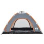 vidaXL Campingzelt 4 Personen Grau und Orange Quick Release vidaXL Campingzelt 4 Personen Grau und Orange Quick Release