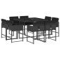 vidaXL 9-tlg. Garten-Essgruppe mit Kissen Schwarz Poly Rattan vidaXL 9-tlg. Garten-Essgruppe mit Kissen Schwarz Poly Rattan