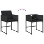vidaXL 9-tlg. Garten-Essgruppe mit Kissen Schwarz Poly Rattan vidaXL 9-tlg. Garten-Essgruppe mit Kissen Schwarz Poly Rattan