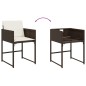 vidaXL 11-tlg. Garten-Essgruppe mit Kissen Braun Poly Rattan vidaXL 11-tlg. Garten-Essgruppe mit Kissen Braun Poly Rattan
