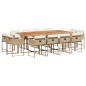 vidaXL 13-tlg. Garten-Essgruppe mit Kissen Beige Poly Rattan vidaXL 13-tlg. Garten-Essgruppe mit Kissen Beige Poly Rattan