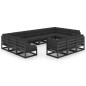 vidaXL 13-tlg. Garten-Lounge-Set mit Kissen Schwarz Massivholz Kiefer vidaXL 13-tlg. Garten-Lounge-Set mit Kissen Schwarz Massivholz Kiefer