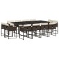 vidaXL 13-tlg. Garten-Essgruppe mit Kissen Braun Poly Rattan vidaXL 13-tlg. Garten-Essgruppe mit Kissen Braun Poly Rattan