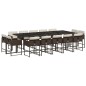 vidaXL 15-tlg. Garten-Essgruppe mit Kissen Braun Poly Rattan vidaXL 15-tlg. Garten-Essgruppe mit Kissen Braun Poly Rattan