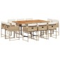 vidaXL 11-tlg. Garten-Essgruppe mit Kissen Beige Poly Rattan vidaXL 11-tlg. Garten-Essgruppe mit Kissen Beige Poly Rattan