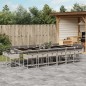 vidaXL 17-tlg. Garten-Essgruppe mit Kissen Hellgrau Poly Rattan vidaXL 17-tlg. Garten-Essgruppe mit Kissen Hellgrau Poly Rattan