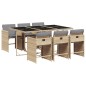 vidaXL 7-tlg. Garten-Essgruppe mit Kissen Beigemischung Poly Rattan vidaXL 7-tlg. Garten-Essgruppe mit Kissen Beigemischung Poly Rattan