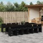 vidaXL 13-tlg. Garten-Essgruppe mit Kissen Schwarz Poly Rattan vidaXL 13-tlg. Garten-Essgruppe mit Kissen Schwarz Poly Rattan