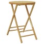 vidaXL 3-tlg. Bistro-Set Klappbar mit Dunkelgrauen Kissen Bambus vidaXL 3-tlg. Bistro-Set Klappbar mit Dunkelgrauen Kissen Bambus