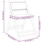 vidaXL 3-tlg. Bistro-Set Klappbar mit Dunkelgrauen Kissen Bambus vidaXL 3-tlg. Bistro-Set Klappbar mit Dunkelgrauen Kissen Bambus