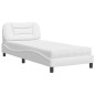 vidaXL Bett mit Matratze Weiß 90x190 cm Kunstleder vidaXL Bett mit Matratze Weiß 90x190 cm Kunstleder