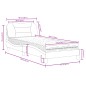 vidaXL Bett mit Matratze Weiß 90x190 cm Kunstleder vidaXL Bett mit Matratze Weiß 90x190 cm Kunstleder