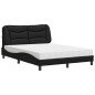 vidaXL Bett mit Matratze Schwarz 140x190 cm Kunstleder vidaXL Bett mit Matratze Schwarz 140x190 cm Kunstleder