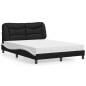 vidaXL Bett mit Matratze Schwarz und Weiß 140x190 cm Kunstleder vidaXL Bett mit Matratze Schwarz und Weiß 140x190 cm Kunstleder
