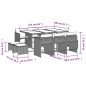 vidaXL 11-tlg. Garten-Essgruppe mit Kissen Grau Poly Rattan vidaXL 11-tlg. Garten-Essgruppe mit Kissen Grau Poly Rattan