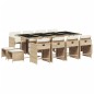 vidaXL 13-tlg. Garten-Essgruppe mit Kissen Beige Poly Rattan vidaXL 13-tlg. Garten-Essgruppe mit Kissen Beige Poly Rattan
