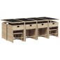 vidaXL 13-tlg. Garten-Essgruppe mit Kissen Beige Poly Rattan vidaXL 13-tlg. Garten-Essgruppe mit Kissen Beige Poly Rattan