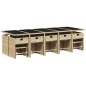 vidaXL 15-tlg. Garten-Essgruppe mit Kissen Beige Poly Rattan vidaXL 15-tlg. Garten-Essgruppe mit Kissen Beige Poly Rattan