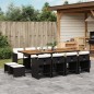 vidaXL 13-tlg. Garten-Essgruppe mit Kissen Schwarz Poly Rattan vidaXL 13-tlg. Garten-Essgruppe mit Kissen Schwarz Poly Rattan