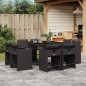 vidaXL 9-tlg. Garten-Essgruppe mit Kissen Schwarz Poly Rattan vidaXL 9-tlg. Garten-Essgruppe mit Kissen Schwarz Poly Rattan