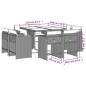 vidaXL 9-tlg. Garten-Essgruppe mit Kissen Schwarz Poly Rattan vidaXL 9-tlg. Garten-Essgruppe mit Kissen Schwarz Poly Rattan