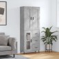 Highboard Betongrau 69,5x34x180 cm Holzwerkstoff Highboard Betongrau 69,5x34x180 cm Holzwerkstoff