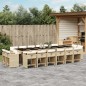 vidaXL 17-tlg. Garten-Essgruppe mit Kissen Beige Poly Rattan vidaXL 17-tlg. Garten-Essgruppe mit Kissen Beige Poly Rattan