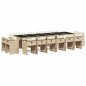 vidaXL 17-tlg. Garten-Essgruppe mit Kissen Beige Poly Rattan vidaXL 17-tlg. Garten-Essgruppe mit Kissen Beige Poly Rattan