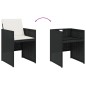 vidaXL 9-tlg. Garten-Essgruppe mit Kissen Schwarz Poly Rattan vidaXL 9-tlg. Garten-Essgruppe mit Kissen Schwarz Poly Rattan