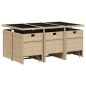 vidaXL 11-tlg. Garten-Essgruppe mit Kissen Beige Poly Rattan vidaXL 11-tlg. Garten-Essgruppe mit Kissen Beige Poly Rattan